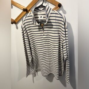 MENS roots long sleeve top with quarter zip detail